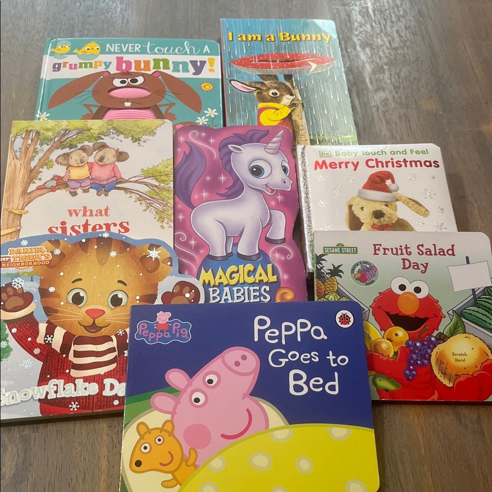 CHILDREN’S BOARD BOOKS SET OF 8 new learning kids books #56
